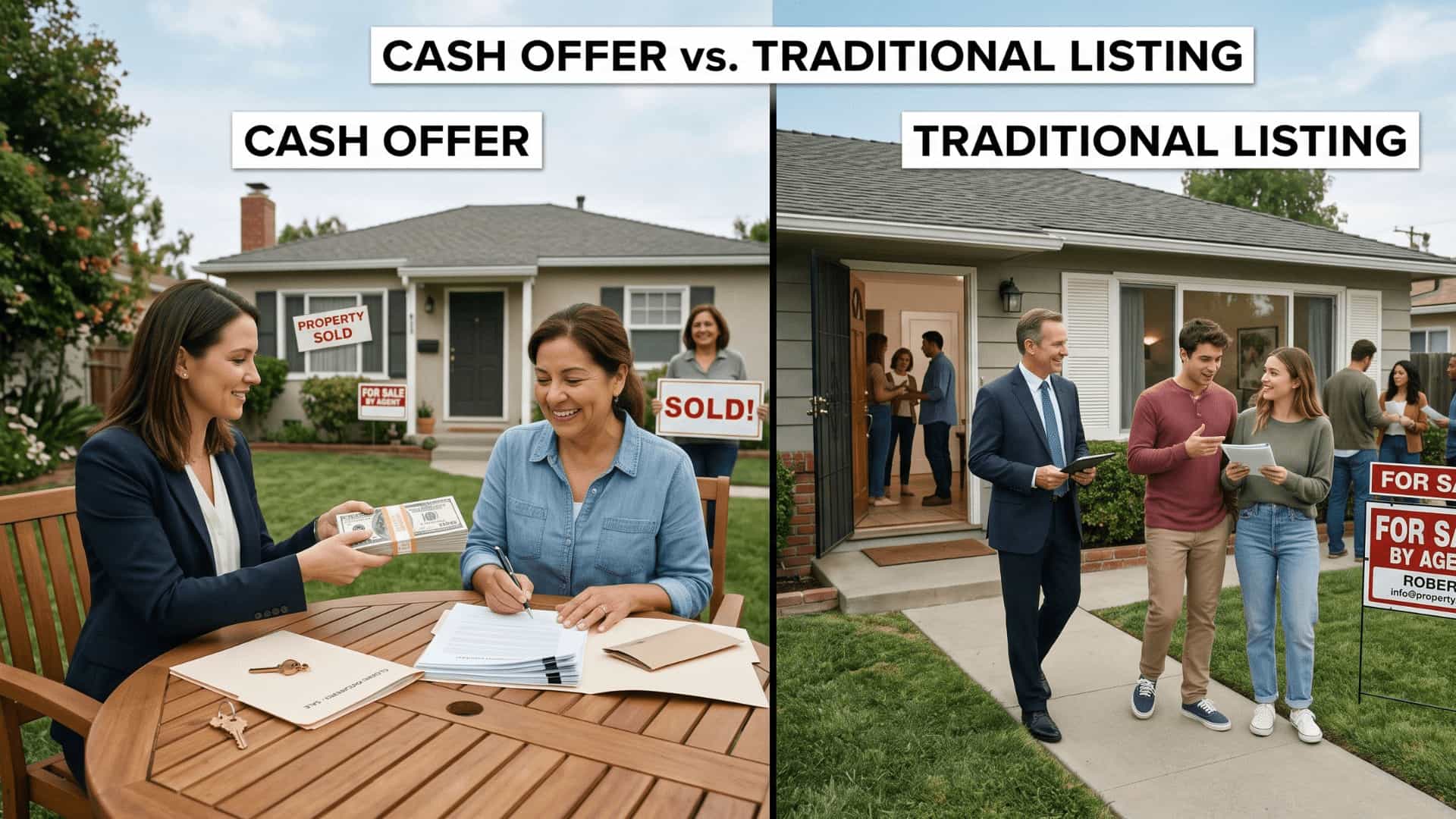 cash offer vs traditional listing
